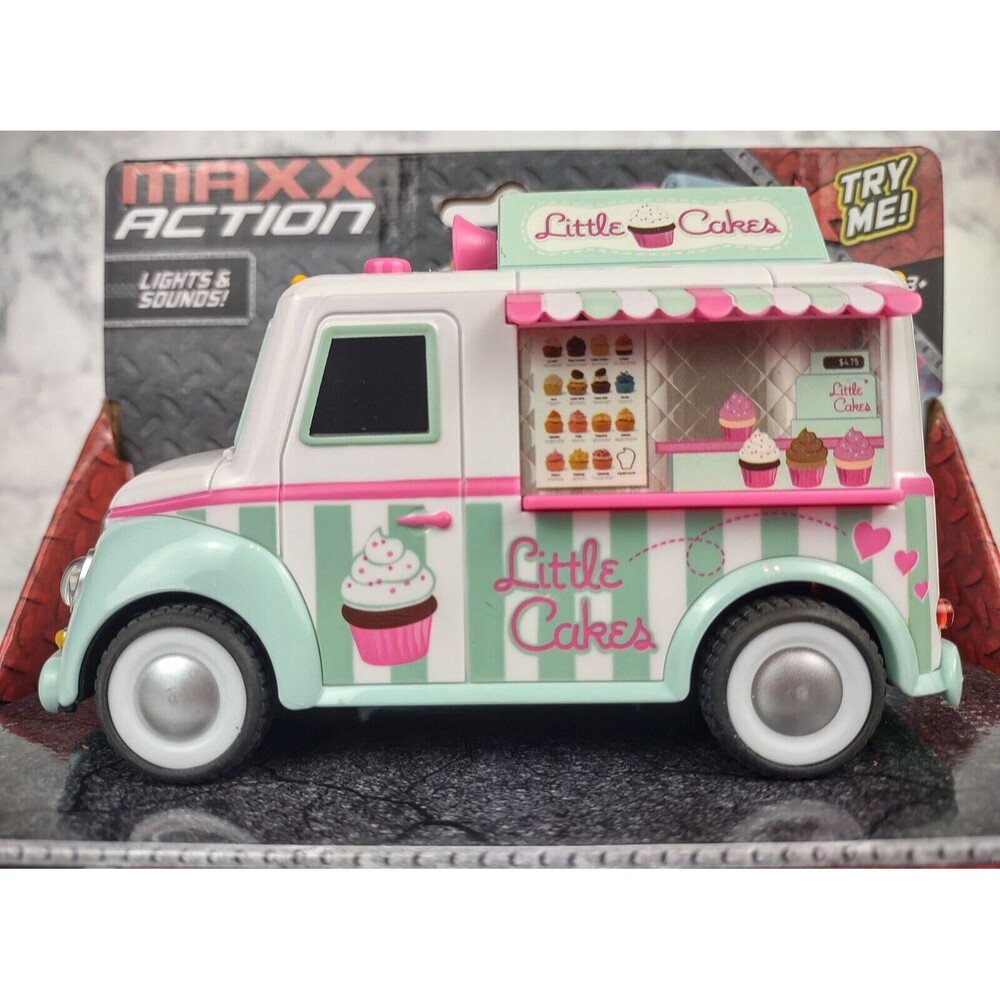 Cupcake Truck Lights Sounds Maxx Action Friction Motor Light Sound Rubber Wheels